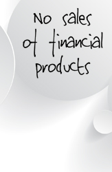 Right on the Money No Sales of Financial Products
