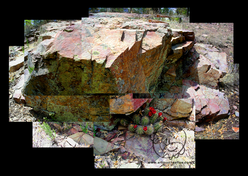 Arizona Landscape Photography Montage Christopher Creek Shore Line Rock Formation