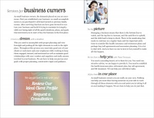 Wealth Management Brochure Interior Spread 3